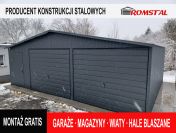 Garaż Blaszany GRAFITOWY 9x6 - Wiaty - Hale - Romstal