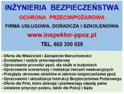 Instrukcje ppoż., Kompleksowe usługi ppoż., Audyty stanu bezpieczeństwa ppoż.