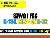 Rozliczenie gazu R134, R1234yf, R32, czynnika chłodniczego, raport