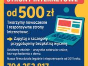 Tanie strony internetowe - od 500 zł ! >Gotowa nawet w kilka dni!