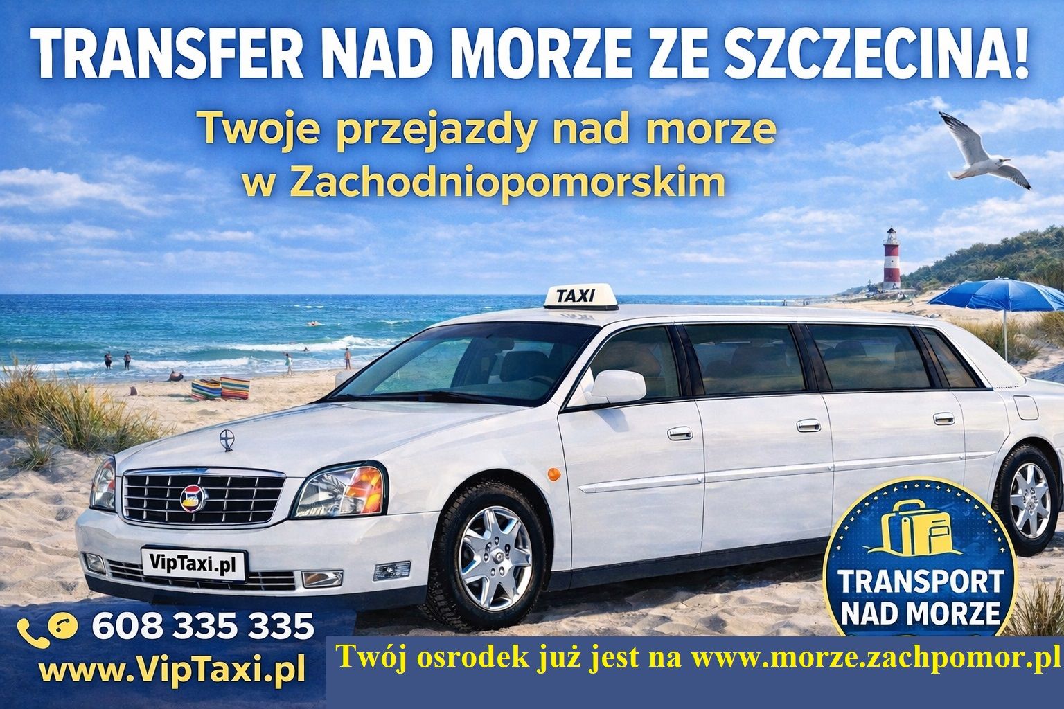 Przejazdy nad morze ze Szczecina oferuje Vip Taxi  - Zdjęcie 1