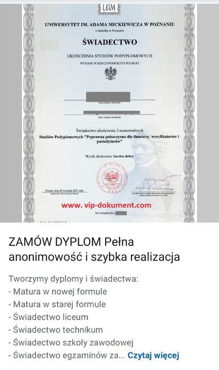 Tu kupisz matury, Tu kupisz dyplom magistra Szczecin - Zdjęcie 1