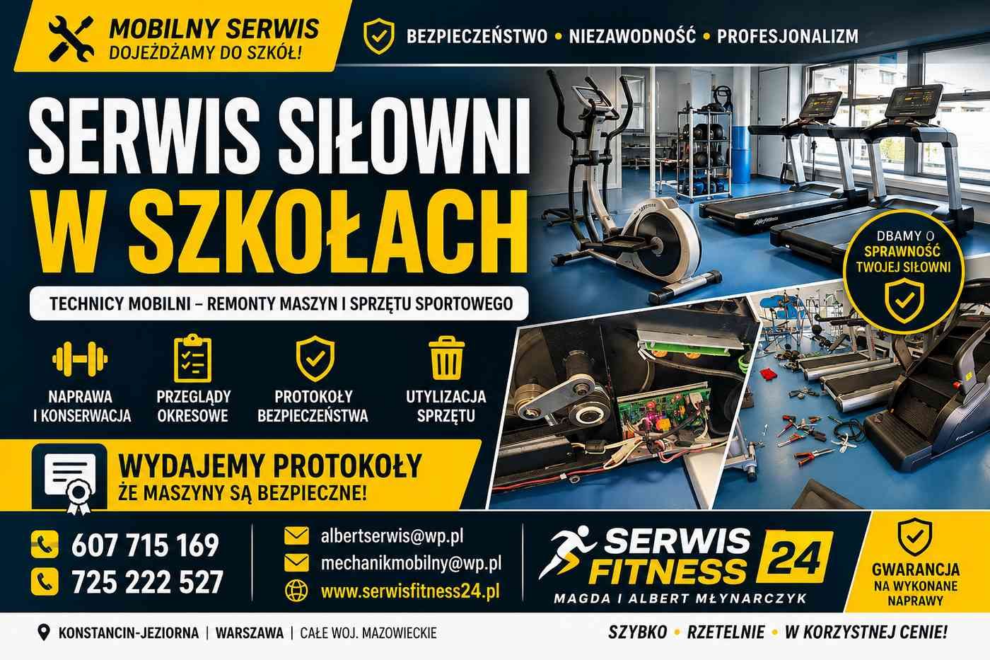 Serwis siłowni w szkołach - Technicy Mobilni - Remonty maszyn Konstancin-Jeziorna - Zdjęcie 1